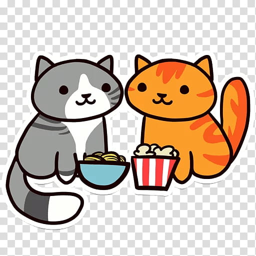 Cartoon Cat, Neko Atsume, Sticker, Whiskers, Telegram, Human, Purr, Cat Communication transparent background PNG clipart