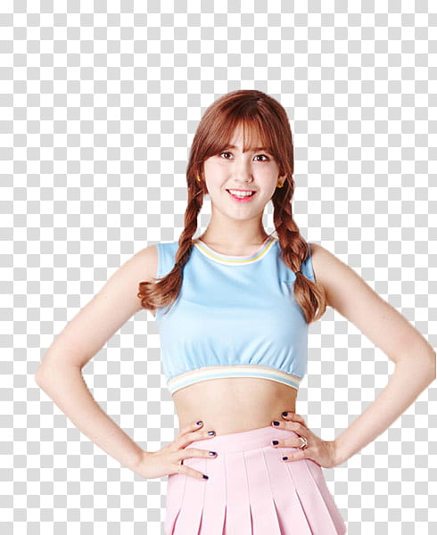 SOMI, woman holding waist while smiling transparent background PNG clipart