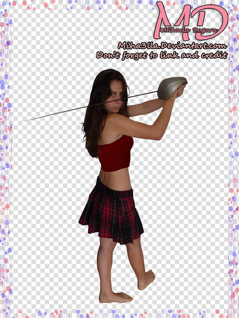 Ella model sword cut transparent background PNG clipart