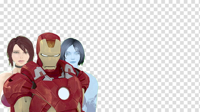 GAME BUDS IRON MAN AVATAR WITH CORTANA AND SORIA transparent background PNG clipart