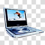 Some media audio icons , , turned-on gray portable DVD player transparent background PNG clipart