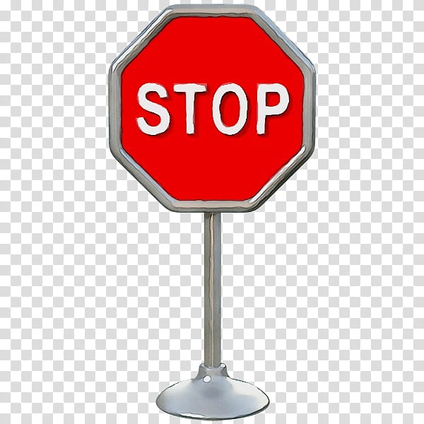 Stop sign, Watercolor, Paint, Wet Ink, Signage, Traffic Sign, Logo, Road transparent background PNG clipart