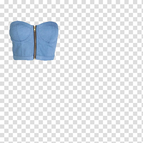 Ultimo Pedido hipster, blue denim zip-up bustier top transparent background PNG clipart