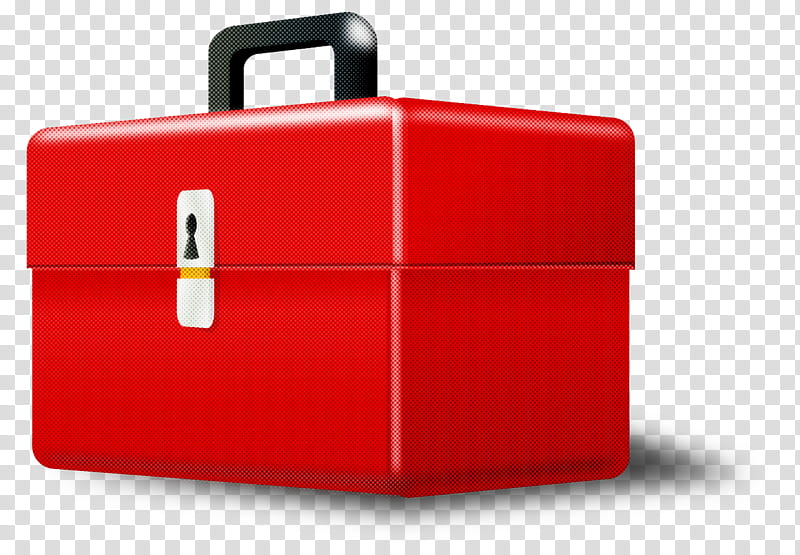 red suitcase bag rectangle baggage, Briefcase, Luggage And Bags transparent background PNG clipart