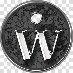 Metal Tags John Hancock, round black and gray metal W decor transparent background PNG clipart thumbnail