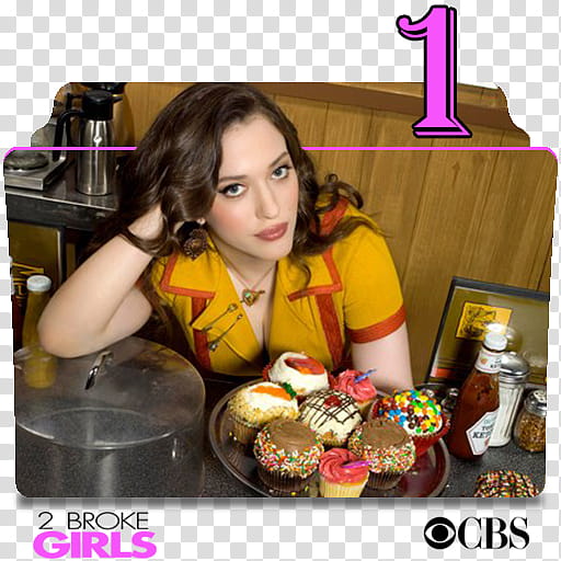 Broke Girls series and season folder icons,  Broke Girls S ( transparent background PNG clipart