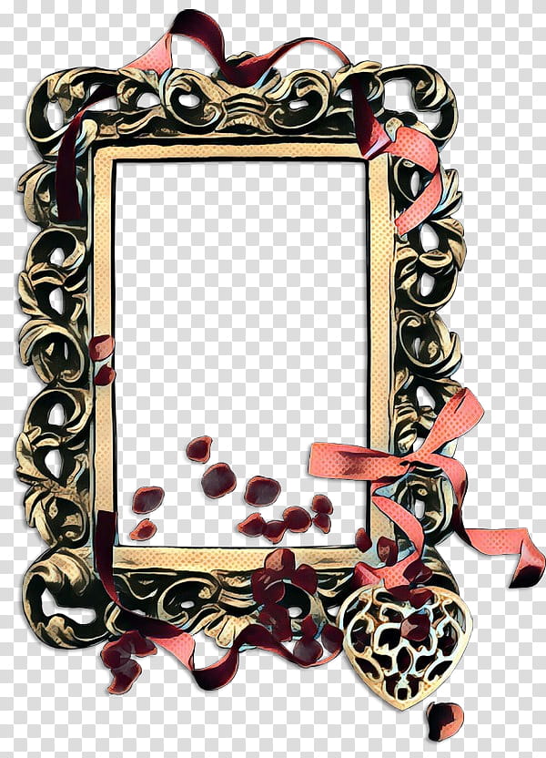 Flower Vintage Frame, Pop Art, Retro, Frames, Frame Heart, Red, Film Frame, Flower Frame transparent background PNG clipart