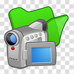 Refresh CL Icons , folder_green_videos, illustration of gray camcorder transparent background PNG clipart