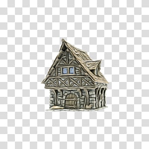 Watercolor Drawing, Paint, Wet Ink, Miniature Wargaming, Building, House, Cottage, Middle Ages transparent background PNG clipart thumbnail