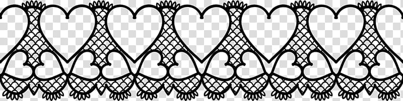 Valentine day lace, black template illustration transparent background PNG clipart
