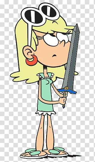 Leni Loud holding a Giant&#;s Knife transparent background PNG clipart