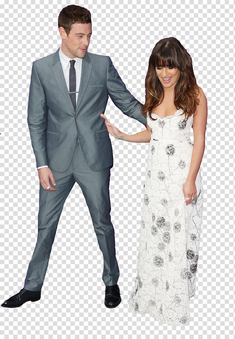 two Glee cast wear formal attire transparent background PNG clipart