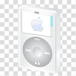 Aero, white iPod classic transparent background PNG clipart