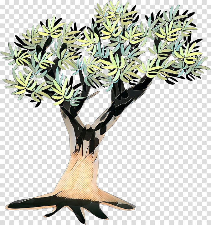 flower plant flowerpot tree woody plant, Pop Art, Retro, Vintage, Plant Stem, Shrub, Jade Flower, Houseplant transparent background PNG clipart