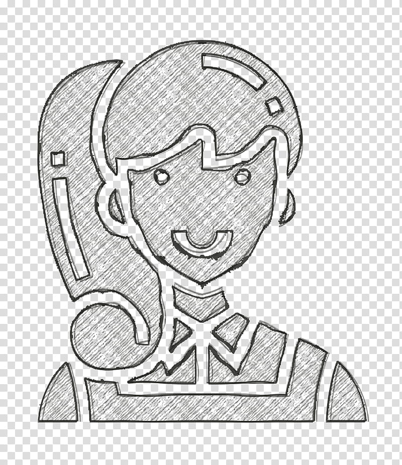 Administrator icon Professions and jobs icon Careers Women icon, Line Art, White, Head, Cartoon, Coloring Book, Blackandwhite, Drawing transparent background PNG clipart
