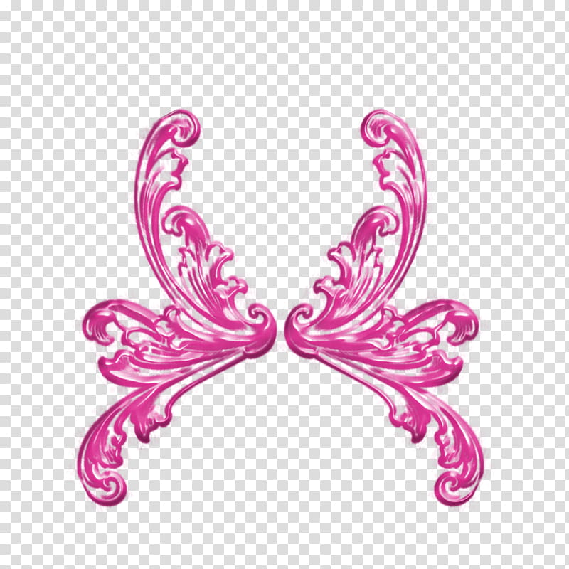 Wings, pink butterfly wing illustration transparent background PNG clipart