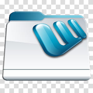 Program Files Folders Icon Pac, Microsoft Word Icon, blue and white transparent background PNG clipart