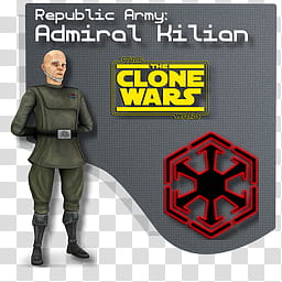 Star Wars The Clone Wars Republic Army, Admiral Kilian transparent background PNG clipart