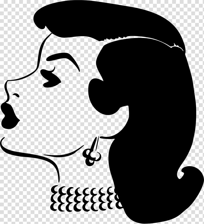 Woman Face, Silhouette, Girl, Line Art, Lady, Drawing, Black And White ...
