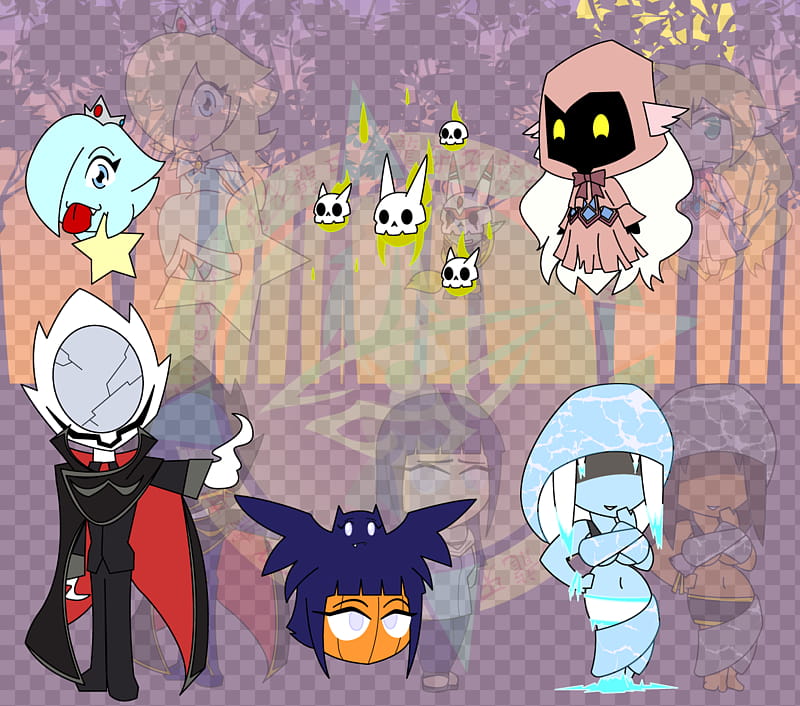 Assorted Chibis Halloween Livestream transparent background PNG clipart