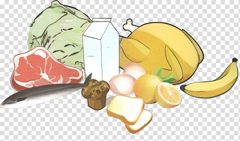Cartoon Banana, Food, Diet Food, Vegetable, Fruit, Apple, Food Group, Plant transparent background PNG clipart