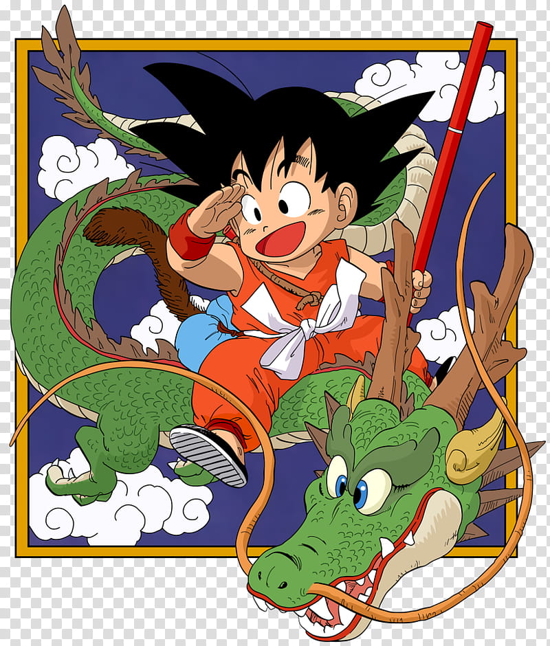 Dragon Ball, kid Goku and Shenlong, Manga vol. transparent background PNG clipart