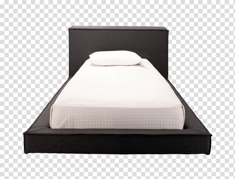 Empty White And Black Bed With Single Pillow Transparent Background Png Clipart Hiclipart