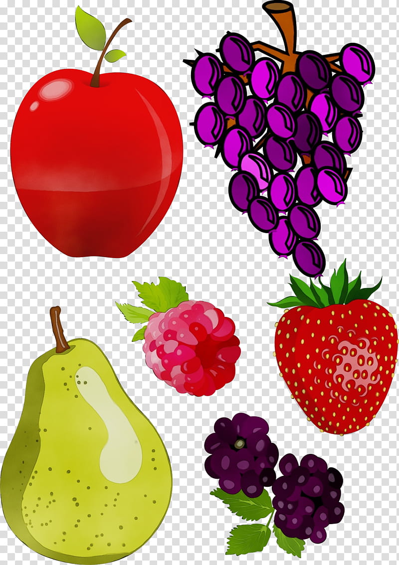 Tree Watercolor, Paint, Wet Ink, Strawberry, Fruit, Food, Vegetable, Fruit Vegetable transparent background PNG clipart