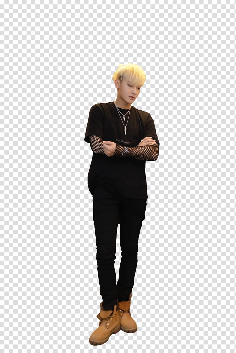 Z TAO, man in black jeans transparent background PNG clipart