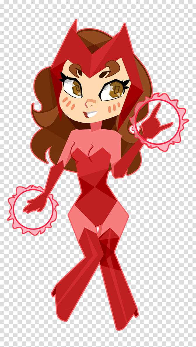 Scarlet Witch, Chibi transparent background PNG clipart