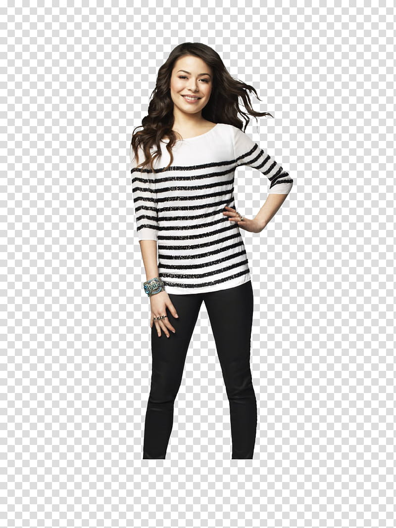 iCarly, smiling Miranda Crossgrove doing akimbo pose transparent background PNG clipart