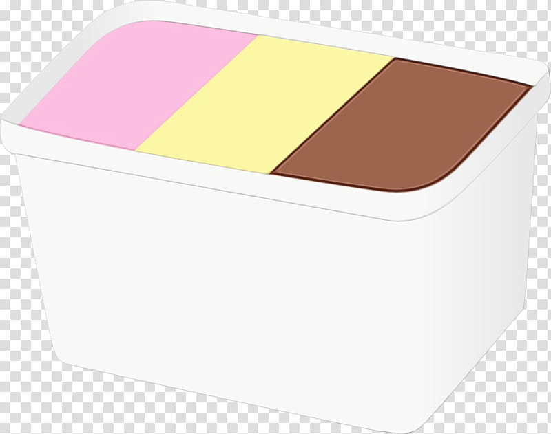 Rectangle Design Material, Watercolor, Paint, Wet Ink, Food Storage Containers, Box, Neapolitan Ice Cream, Square transparent background PNG clipart