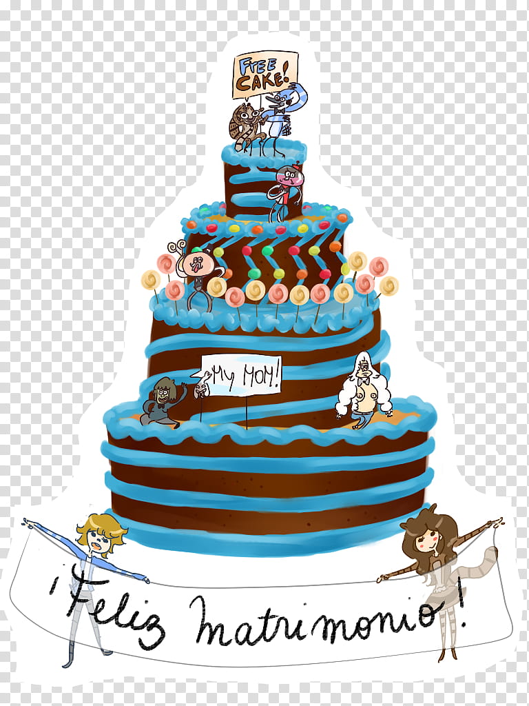 Feliz matrimonio! (torta RS), teal and brown cake illustration transparent background PNG clipart