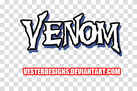 Marvel Logos Venom, Venom Vesterdesigns..com text transparent background PNG clipart
