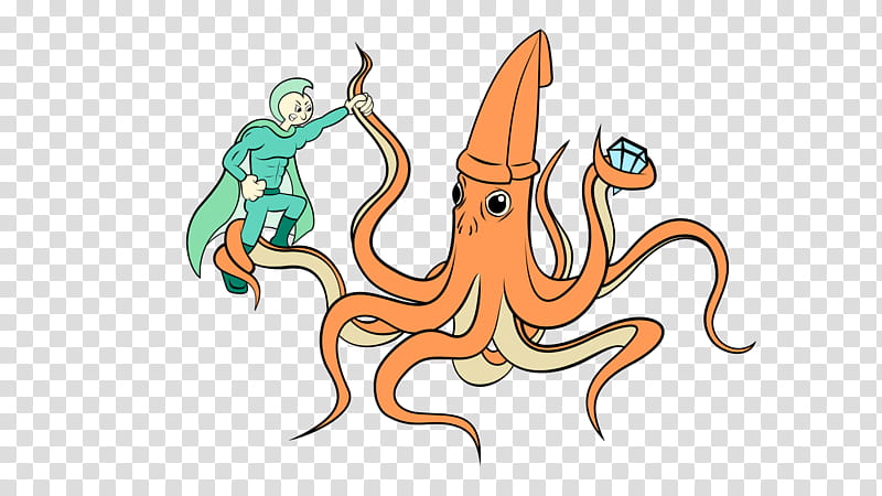 Octopus, Squid, Giant Squid, Drawing, Giant Pacific Octopus, Cartoon, Colossal Squid, Finger transparent background PNG clipart