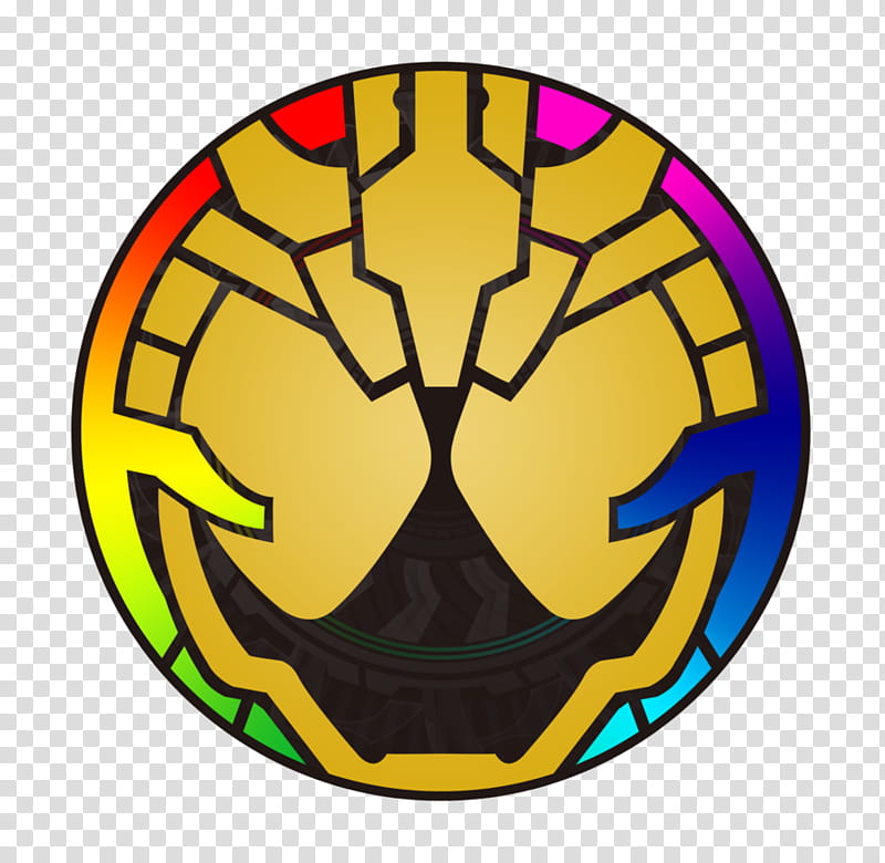 Kamen Rider Ghost Grateful Logo, round yellow and blue symbol illustration transparent background PNG clipart