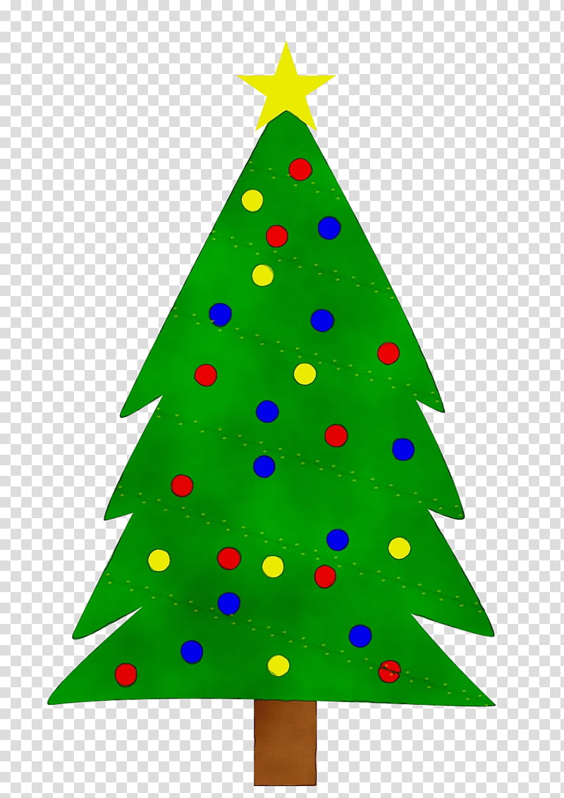 Christmas Tree Watercolor, Paint, Wet Ink, Christmas Day, Christmas Decoration, Christmas Lights, Holiday, Treetopper transparent background PNG clipart