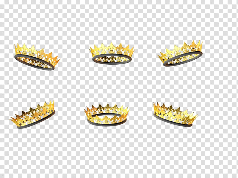 D Crown , gold-colored and black fleur-de-lis crowns illustration transparent background PNG clipart