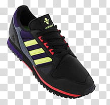 Adidas Shoes, unpaired black, purple, and red adidas sneaker transparent background PNG clipart