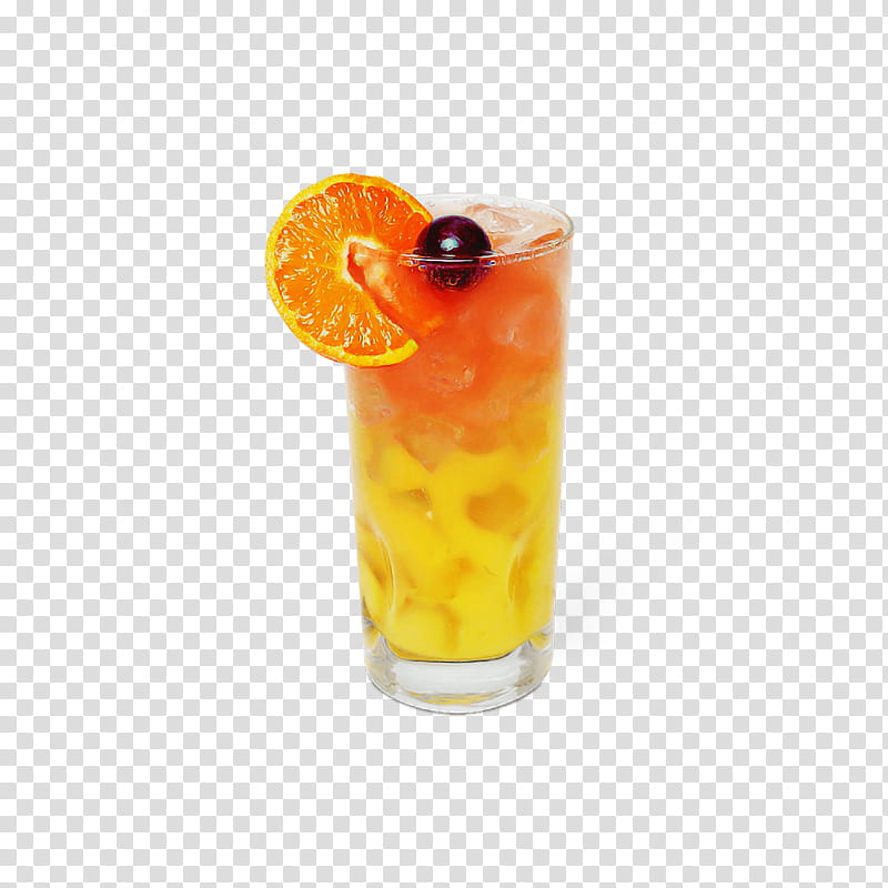 Orange, Drink, Cocktail Garnish, Orange Drink, Zombie, Highball Glass, Nonalcoholic Beverage, Planters Punch transparent background PNG clipart