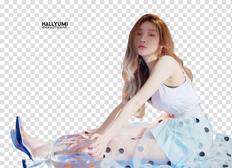 ChungHa Blooming Blue, Hallyumi transparent background PNG clipart