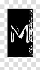 Brush Set , white and black letter M illustration transparent background PNG clipart