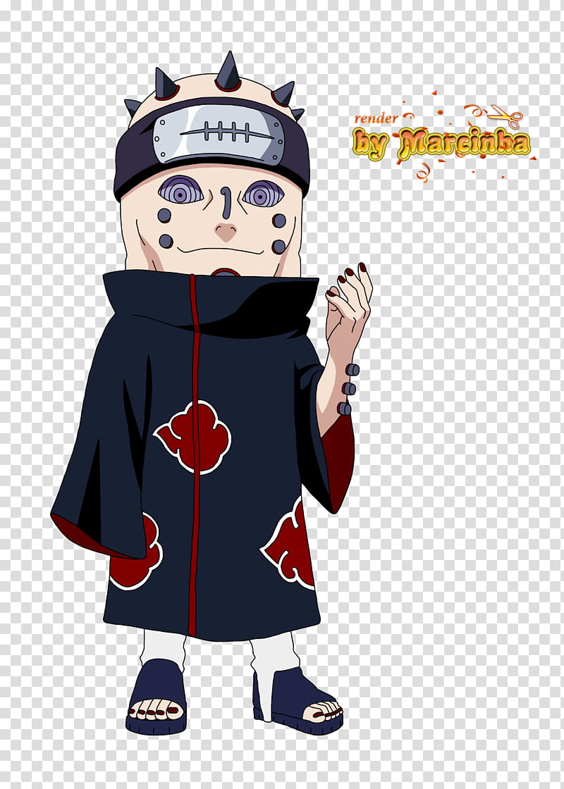 Render Chibi Pein Shurado, Naruto chibi character illustration transparent background PNG clipart