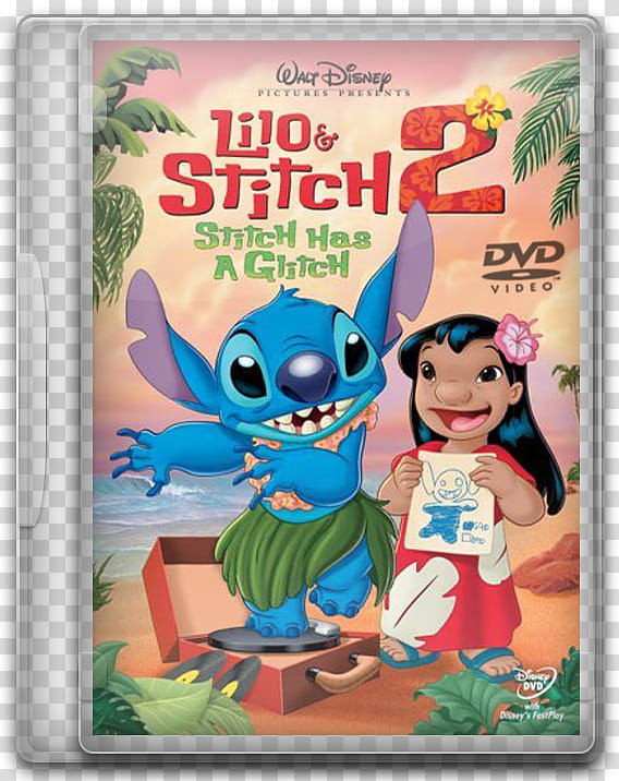 DVD movies icon, lilo, Walt Disney Lilo and Stich  DVD case transparent background PNG clipart