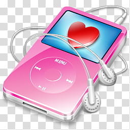 Icons, ipod_video_pink_favorite, purple MP player illustration transparent background PNG clipart