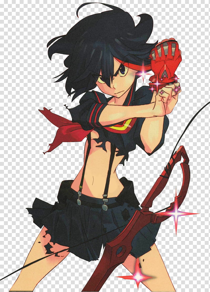 Kill la Kill, girl wearing mini skirt anime transparent background PNG clipart