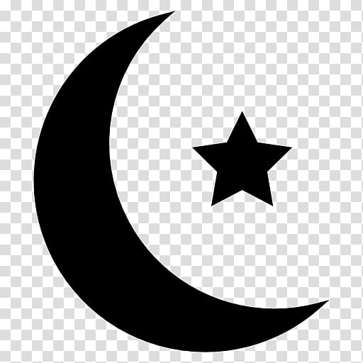 Ramadan Moon, Crescent, Star And Crescent, Symbols Of Islam, Religion, Logo, Blackandwhite, Circle transparent background PNG clipart