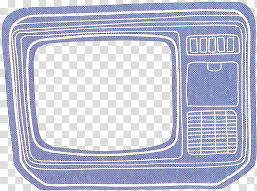 frames , vintage blue CRT TV art transparent background PNG clipart