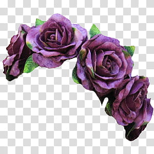 Flower Crowns, purple cluster flower decor transparent background PNG clipart