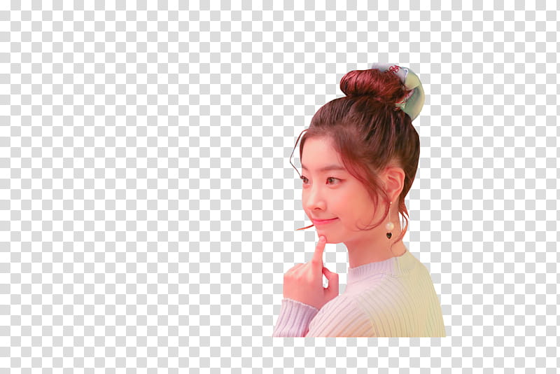 TWICE HEART SHAKER BEHIND THE STAGE , woman wearing white sweater transparent background PNG clipart